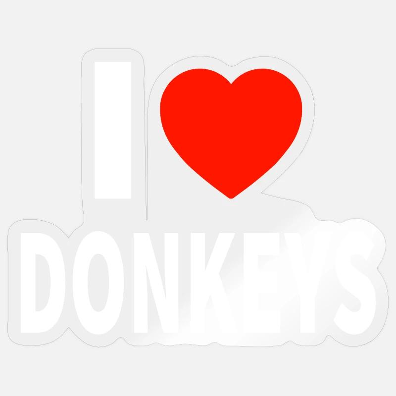 donkey - Sticker size S (10 x 10 cm) - transparent glossy