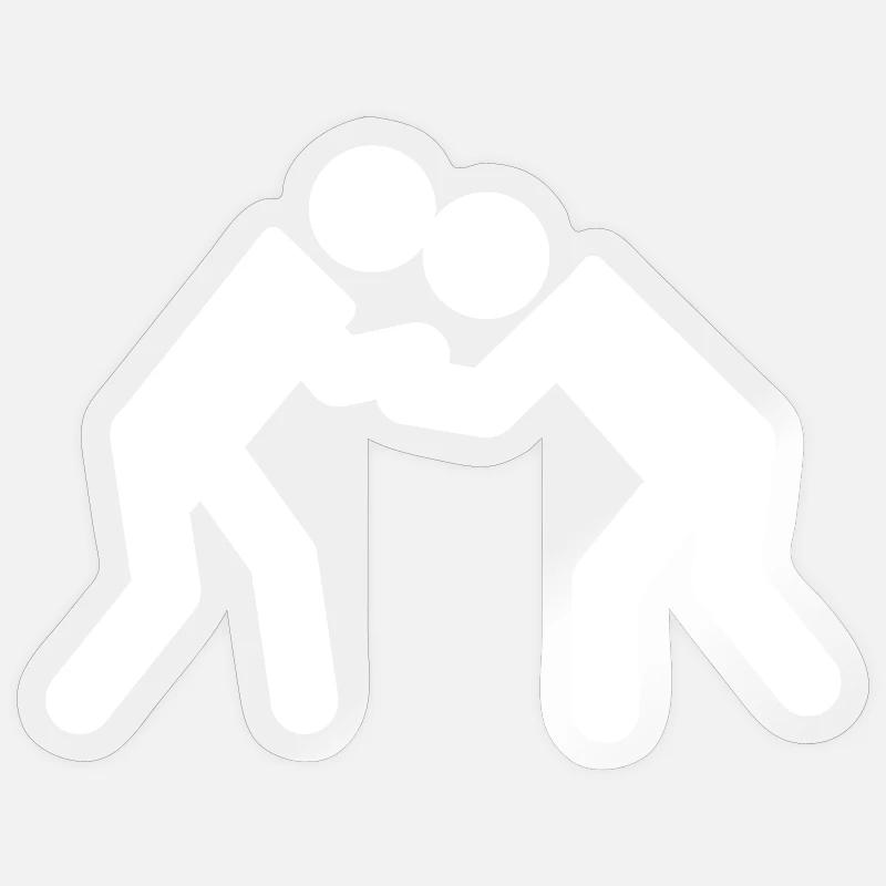 Ringen - Sticker Größe S (10 x 10 cm) - Transparent glänzend