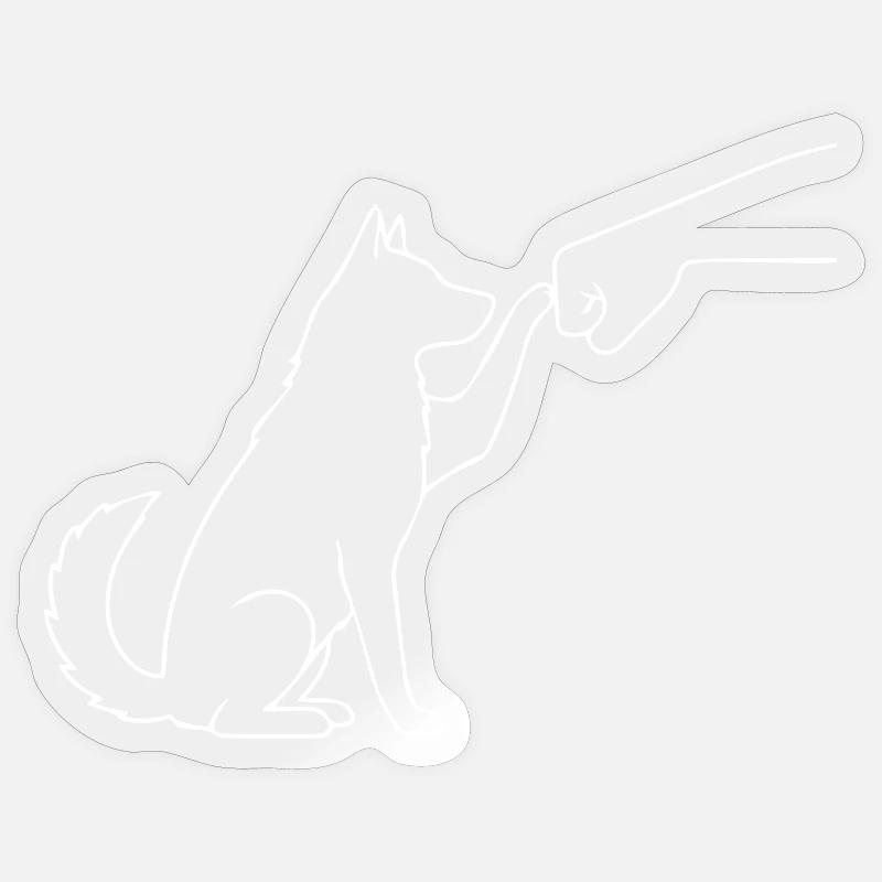 Husky Faust Team - Sticker Größe S (10 x 10 cm) - Transparent glänzend