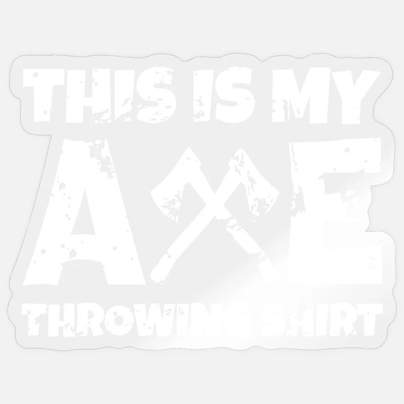 Axe Throwing Pride Tee - Sticker size S (10 x 10 cm) - transparent glossy