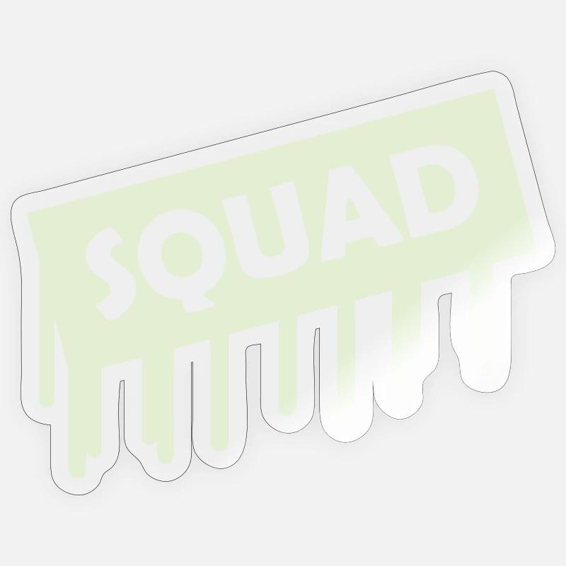 Squad - Sticker size S (10 x 10 cm) - transparent glossy