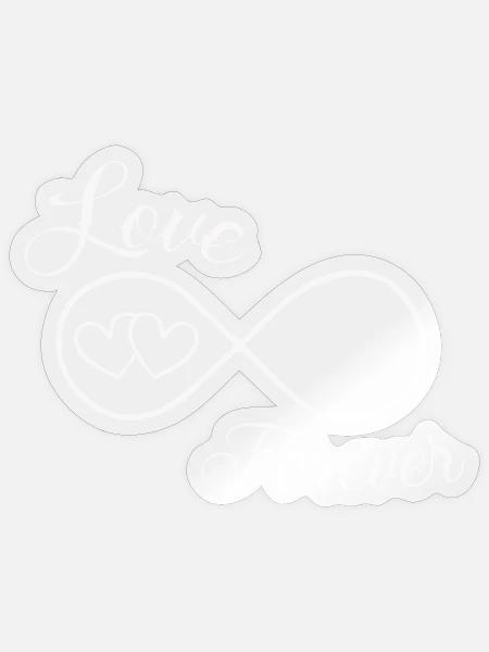 Liebe Für Immer Unendlichkeit - Sticker Größe S (10 x 10 cm) - Transparent glänzend