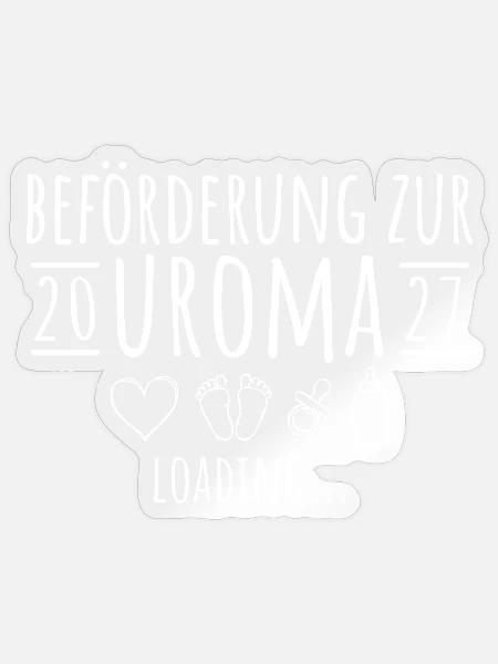 Beförderung zur Uroma 2027 loading - Sticker Größe S (10 x 10 cm) - Transparent glänzend