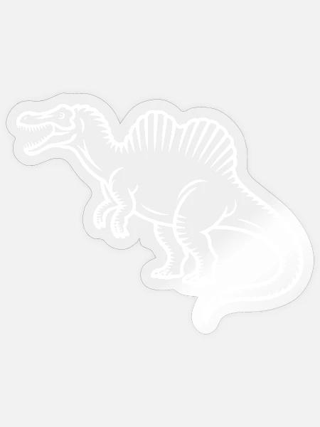 Segel Dino Silhouette - Sticker Größe S (10 x 10 cm) - Transparent glänzend