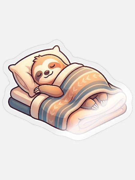 Faultier - Sticker Größe S (10 x 10 cm) - Transparent glänzend