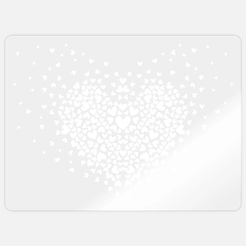 Coeurs - Sticker taille S (10 x 10 cm) - brillant transparent