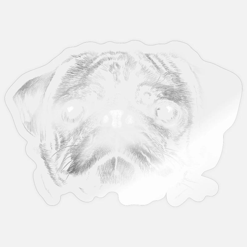 Pug Sticker size S (10 x 10 cm)