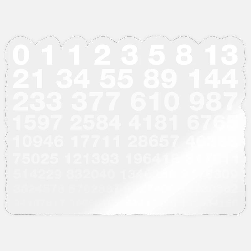 Fibonacci - Sticker size S (10 x 10 cm) - transparent glossy