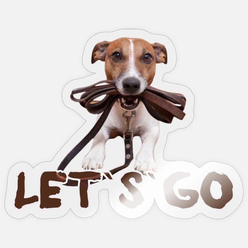 jack russel - Sticker taille S (10 x 10 cm) - brillant transparent