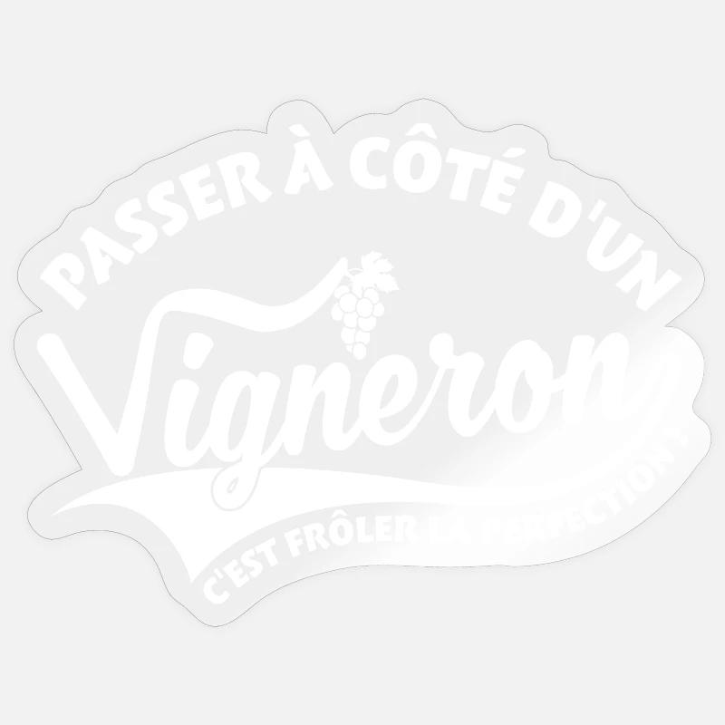 Winzer Perfektion - Sticker Größe S (10 x 10 cm) - Transparent glänzend