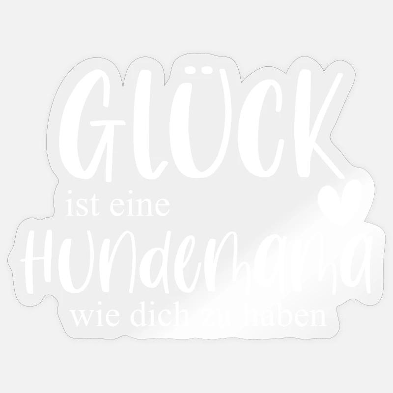 Hundemama Hund Hundemensch Mama Muttertag Geschenk - Sticker Größe S (10 x 10 cm) - Transparent glänzend