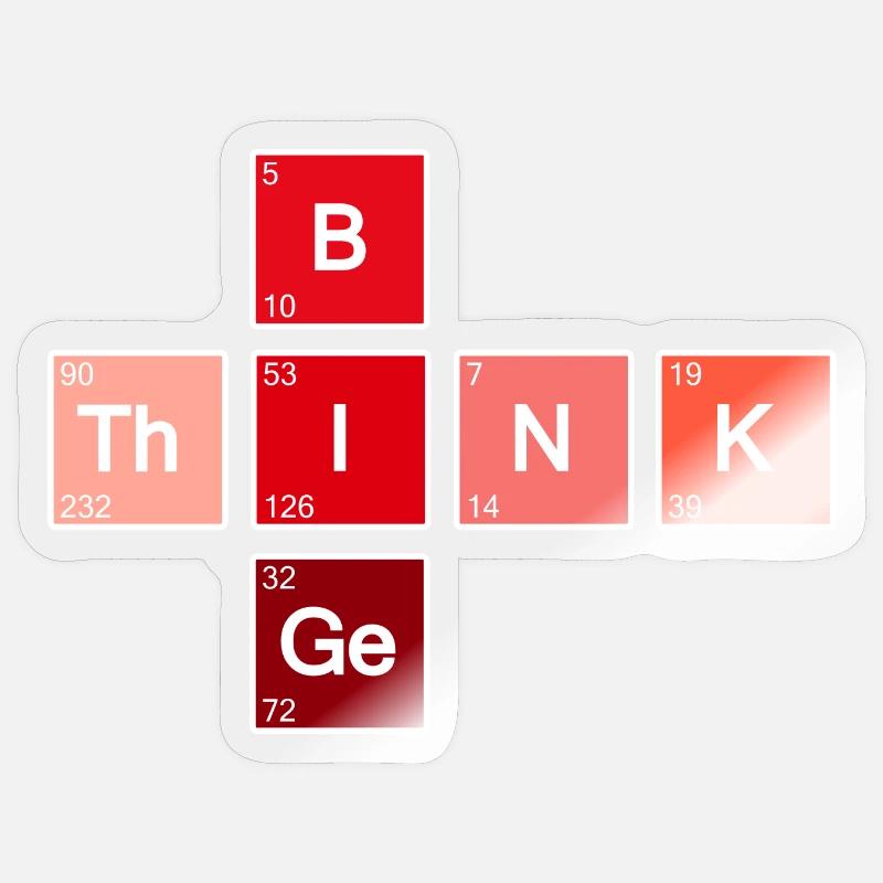 Think Big (Rouge) - Sticker taille S (10 x 10 cm) - brillant transparent