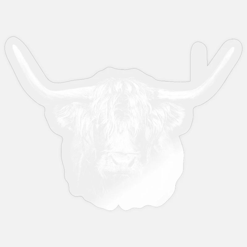 Taureau - Sticker taille S (10 x 10 cm) - brillant transparent
