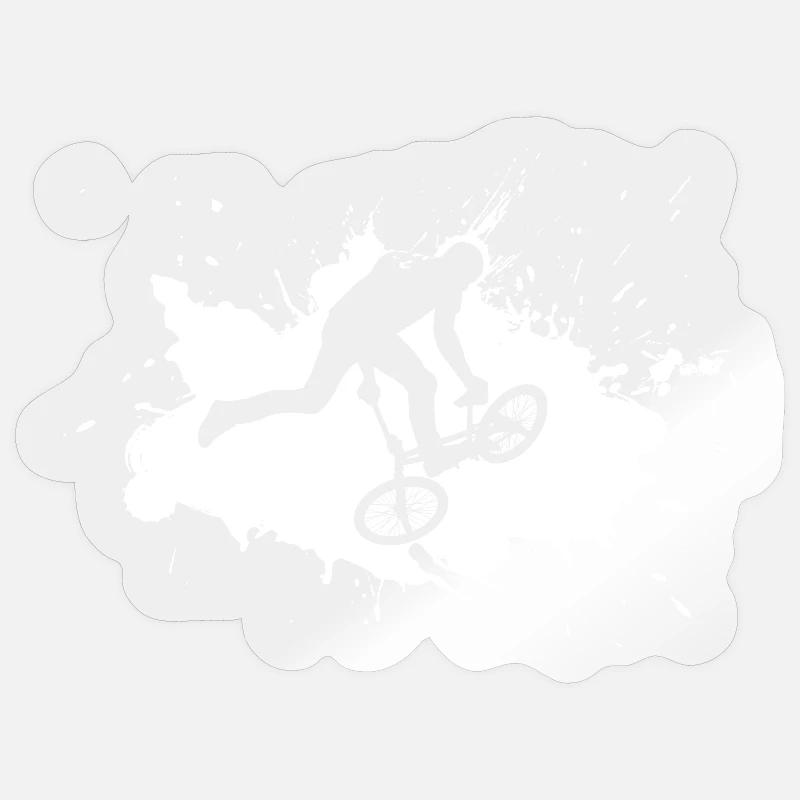 Bikedance Blanc Sticker taille S (10 x 10 cm)