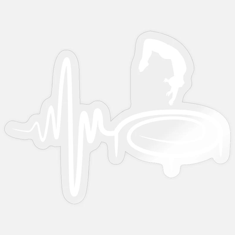 Trampolin Kind - Sticker Größe S (10 x 10 cm) - Transparent glänzend