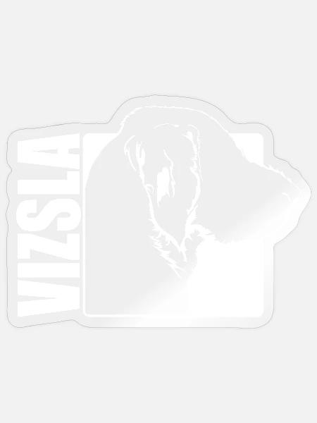 Drahthaar Vizsla Profil Hund Hunde Wilsigns - Sticker Größe S (10 x 10 cm) - Transparent glänzend