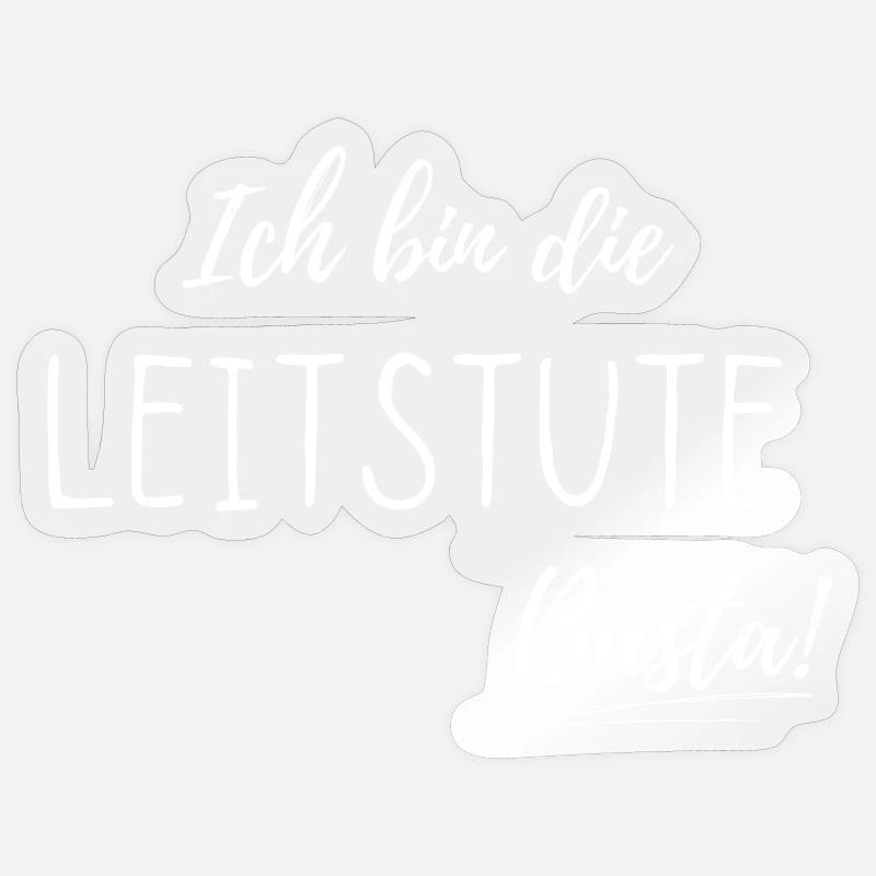Ich bin die Leitstute Sticker Größe S (10 x 10 cm)