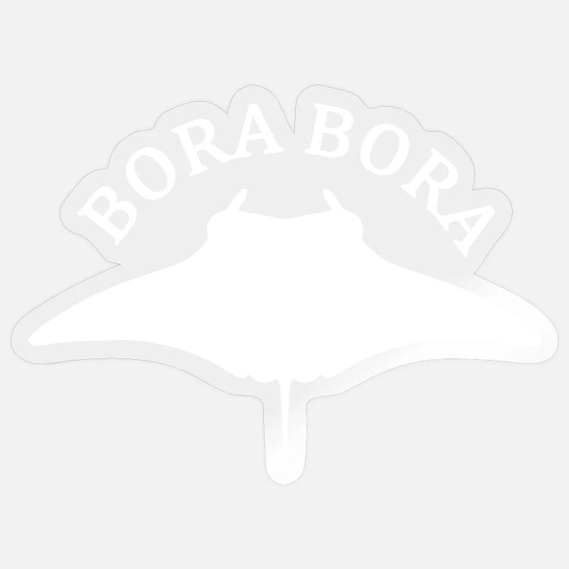 Mantarochen Bora Bora Sticker Größe S (10 x 10 cm)