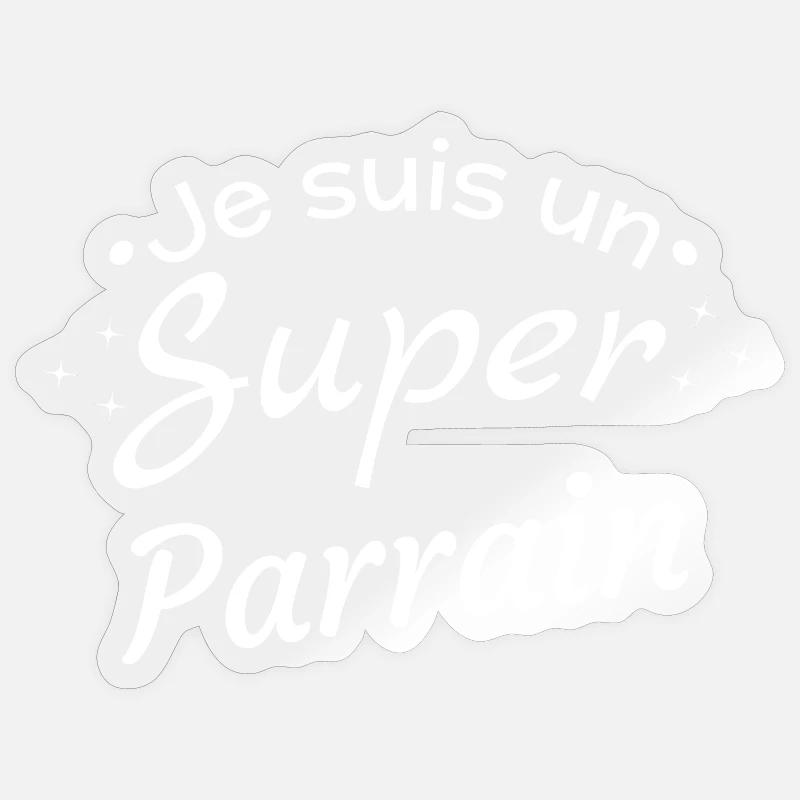 Ich bin ein großer Pate - Sticker Größe S (10 x 10 cm) - Transparent glänzend