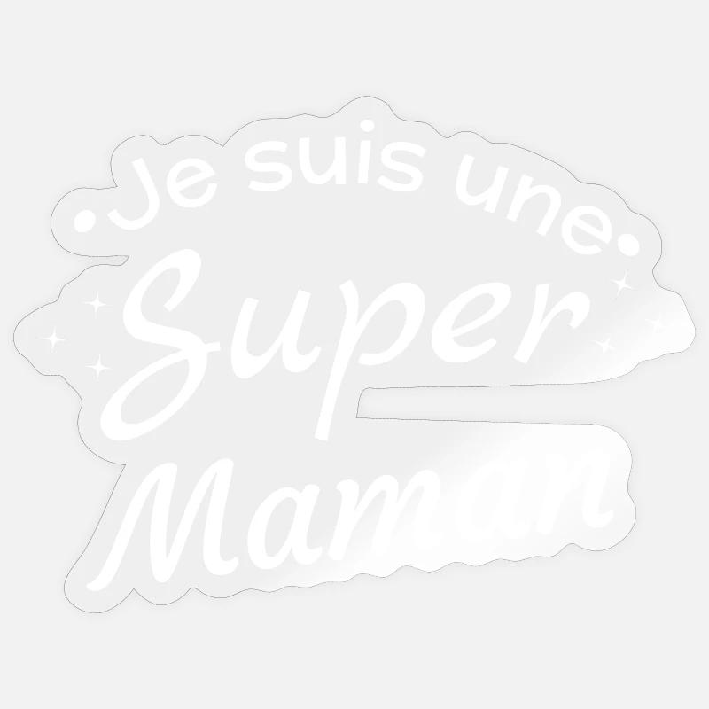 Personalized Super Moms Day - Sticker size S (10 x 10 cm) - transparent glossy