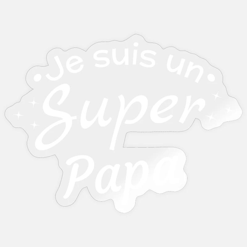 Funny Super Dad Statement - Sticker size S (10 x 10 cm) - transparent glossy