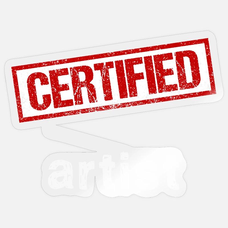 Künstler - Sticker Größe S (10 x 10 cm) - Transparent glänzend