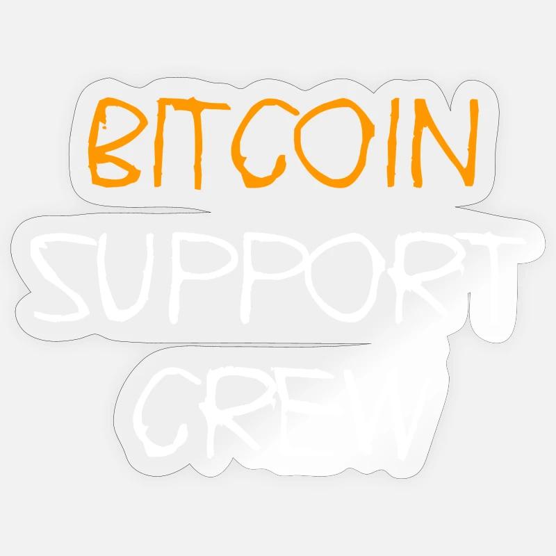 Conception de l’équipe de support Bitcoin Sticker taille S (10 x 10 cm)