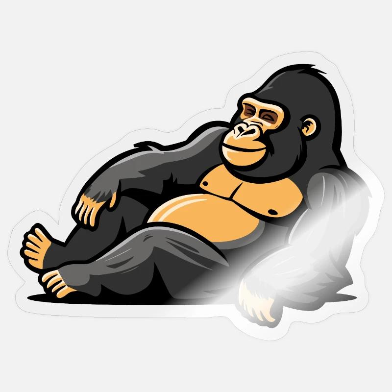 Cool Gorilla Comic Style Sticker size S (10 x 10 cm)