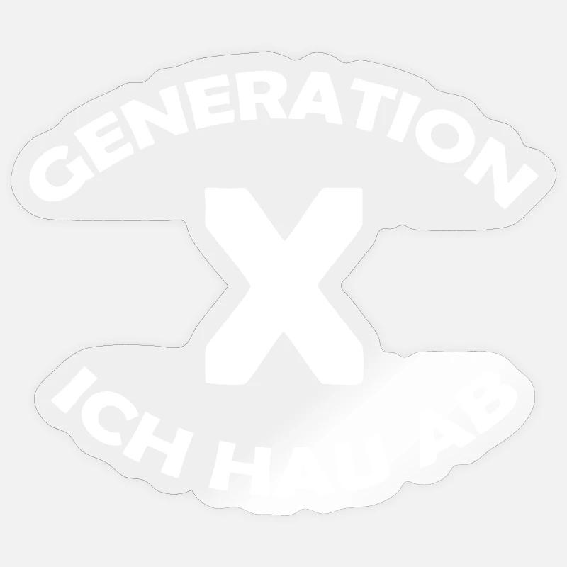 GENERATION X - Sticker size S (10 x 10 cm) - transparent glossy