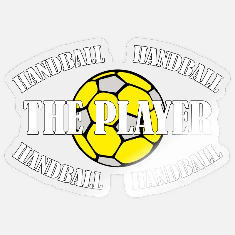 HANDBALL - THE PLAYER - Sticker size S (10 x 10 cm) - transparent glossy