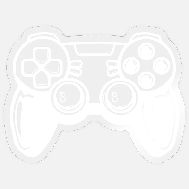 Videogames Controller - Sticker Größe S (10 x 10 cm) - Transparent glänzend