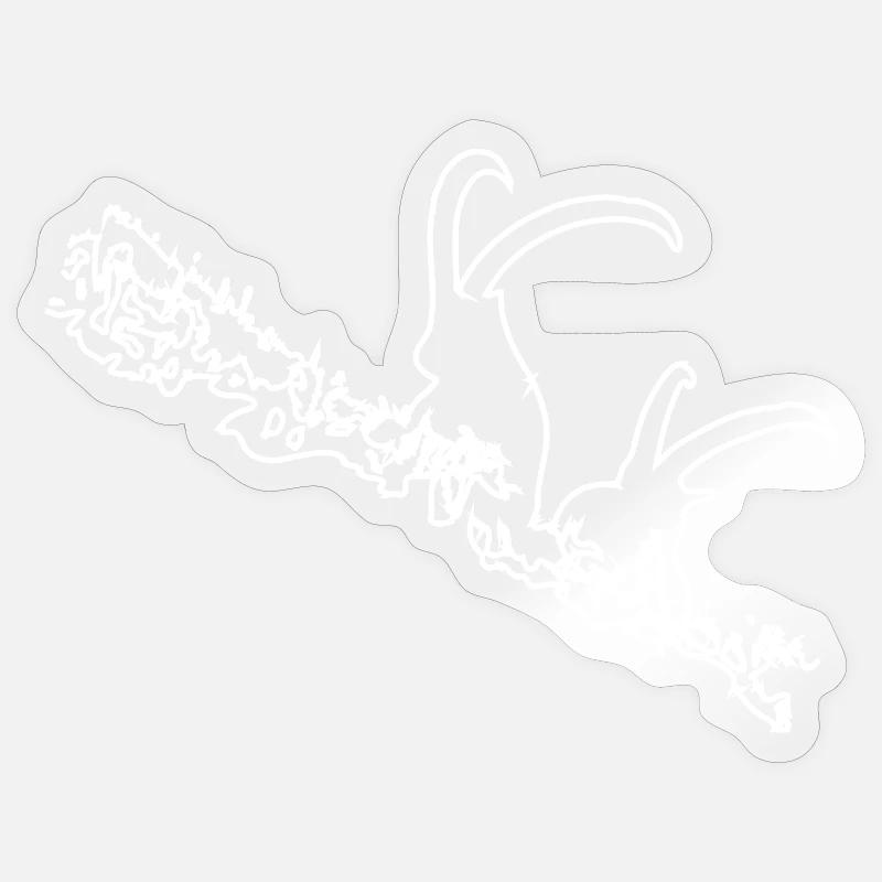 Steinböcke - Sticker Größe S (10 x 10 cm) - Transparent glänzend