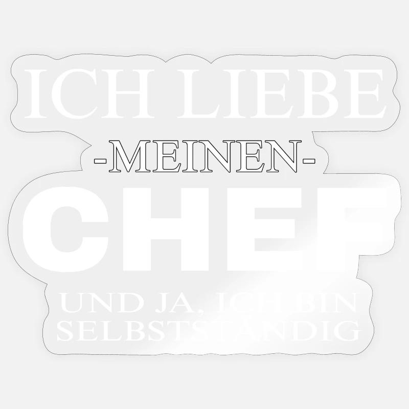 Je suis mon propre patron - Sticker taille S (10 x 10 cm) - brillant transparent