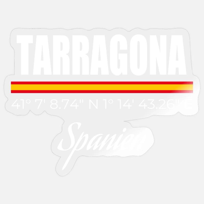 Tarragone - Sticker taille S (10 x 10 cm) - brillant transparent