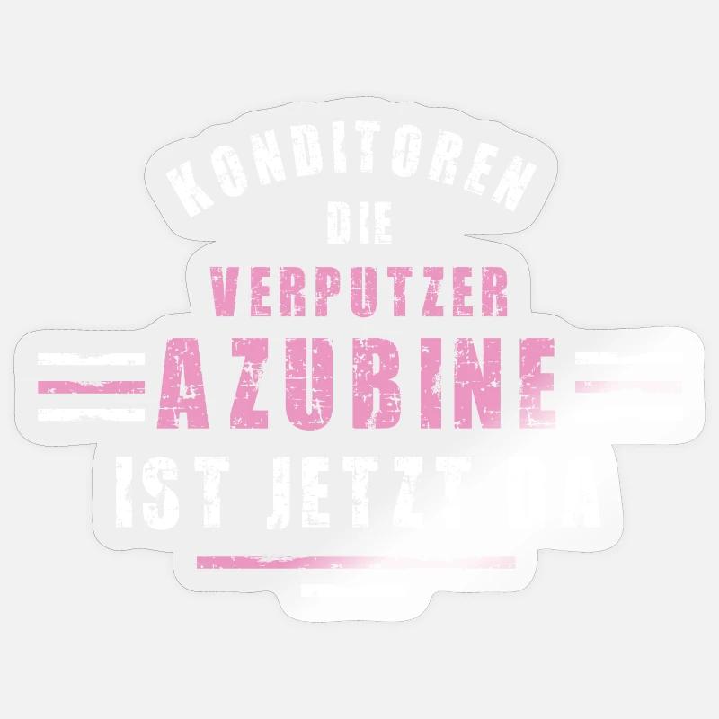 Confectioner Trainee Training Apprenticeship Confectioner - Sticker size S (10 x 10 cm) - transparent glossy