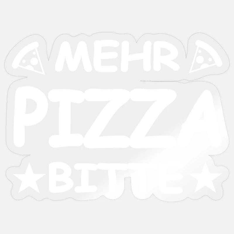Pizza - Sticker Größe S (10 x 10 cm) - Transparent glänzend