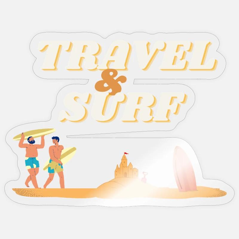Vacances - Sticker taille S (10 x 10 cm) - brillant transparent