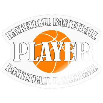 Basketball Player - Sticker size S (10 x 10 cm) - transparent glossy - Front