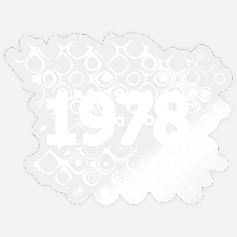 Année 1978 - Sticker taille S (10 x 10 cm) - brillant transparent