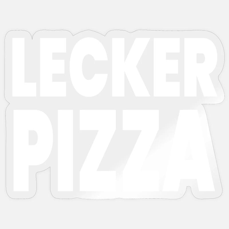 Pizza - Sticker Größe S (10 x 10 cm) - Transparent glänzend