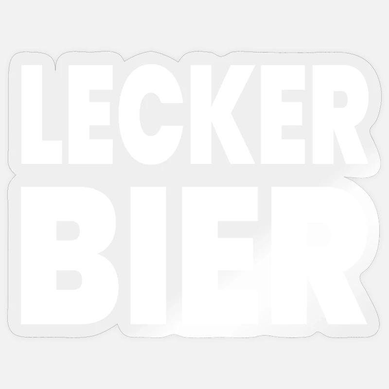 Bière - Sticker taille S (10 x 10 cm) - brillant transparent