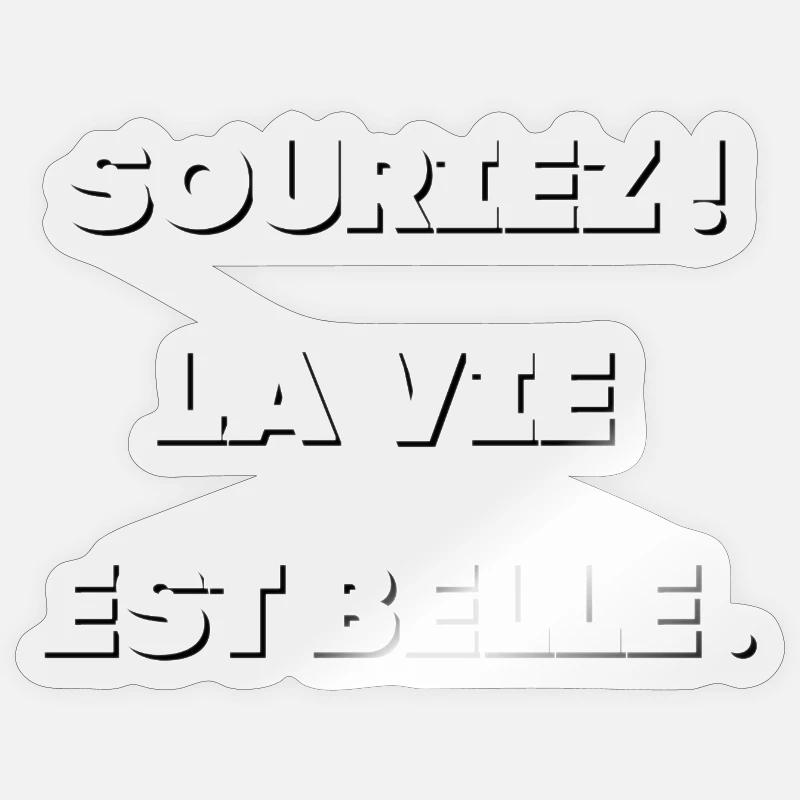 Neon Outline Typog Black Sticker size S (10 x 10 cm)