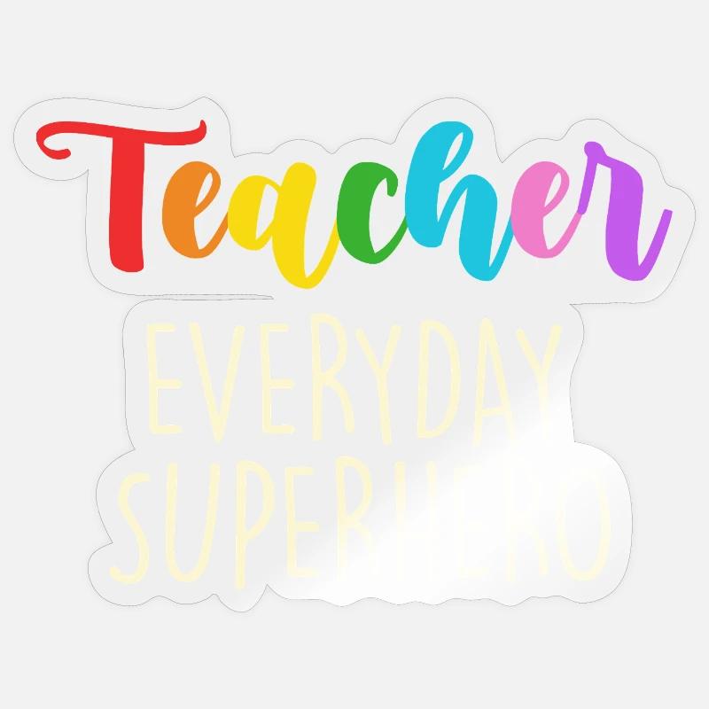 Enseignant au quotidien Conception de super-héros Sticker taille S (10 x 10 cm)
