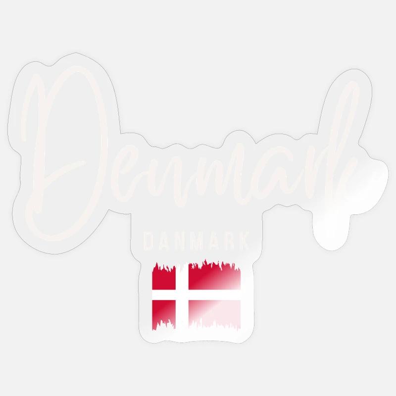 Made in Denmark, Danish roots - Sticker size S (10 x 10 cm) - transparent glossy