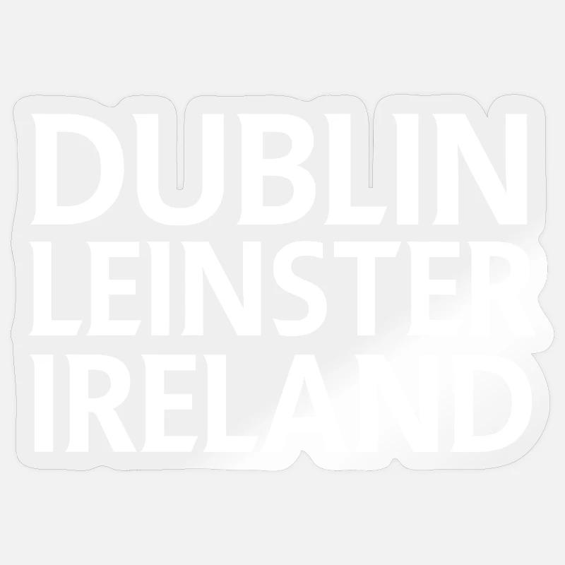 Dublin – Irlande Textdesign Sticker taille S (10 x 10 cm)
