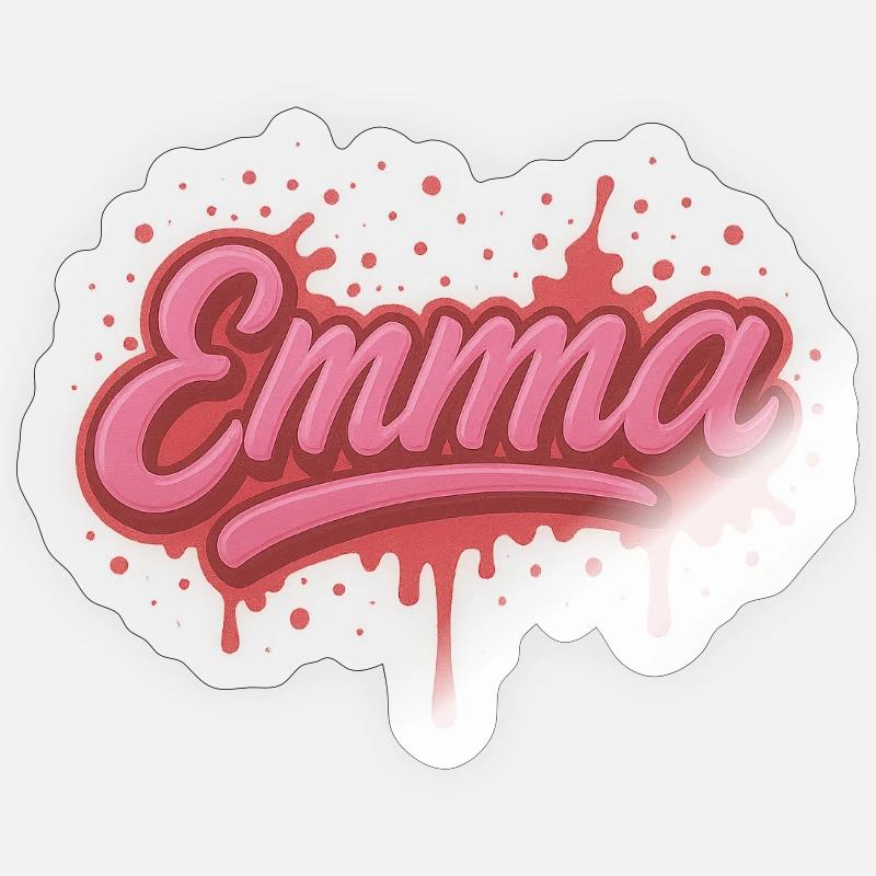 Graffiti Name Emma Gift Ideal Printable Sticker size S (10 x 10 cm)