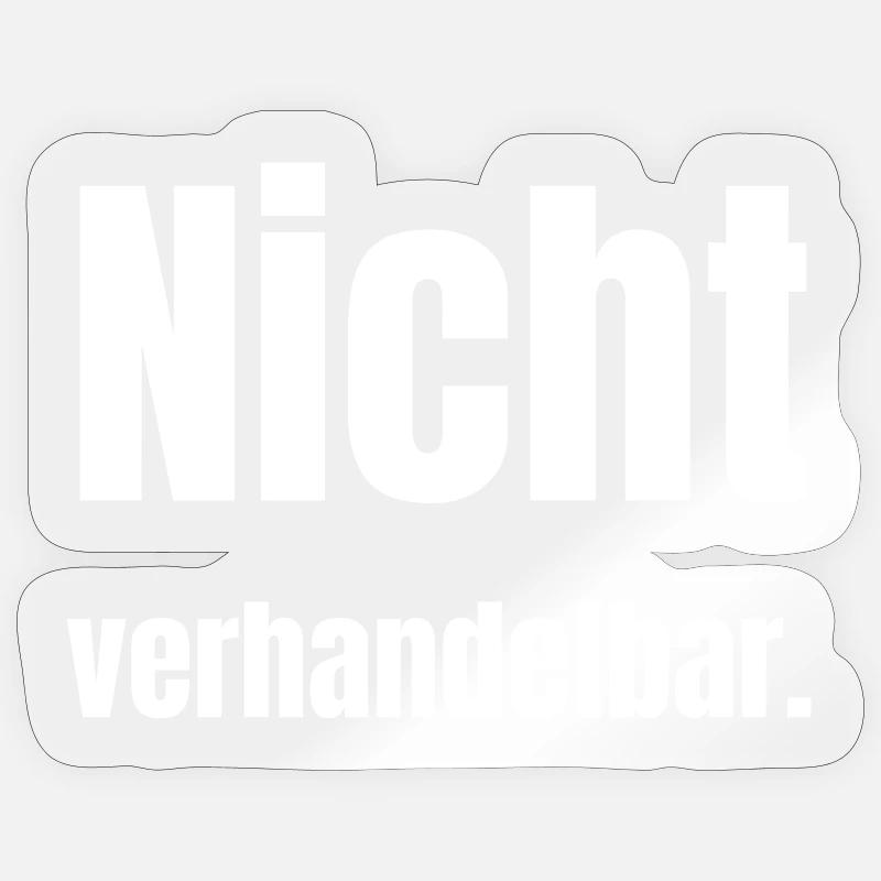 Non négociable - Sticker taille S (10 x 10 cm) - brillant transparent