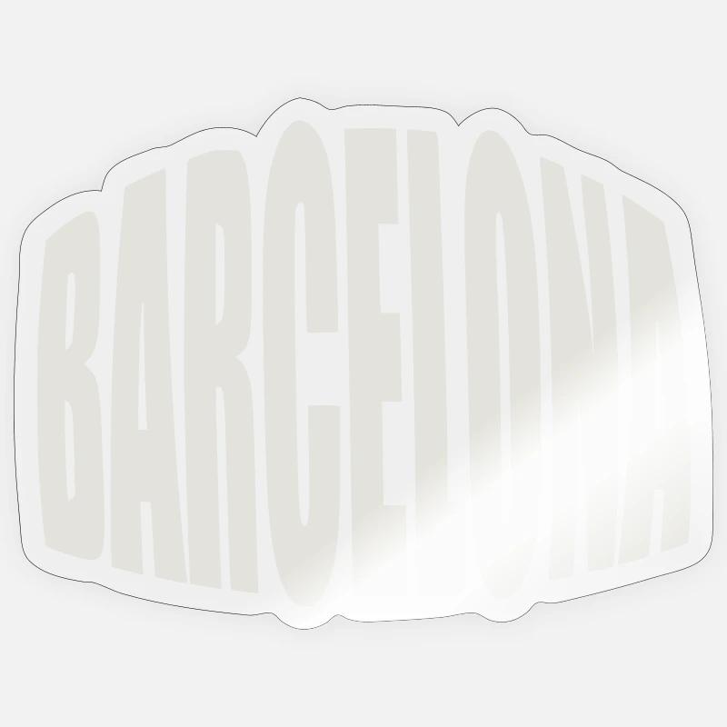 Logo Grand du Barcelone - Sticker taille S (10 x 10 cm) - brillant transparent