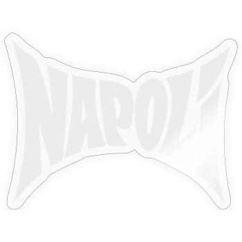 Napoli Typografie Design - Sticker Größe S (10 x 10 cm) - Transparent glänzend - Vorne