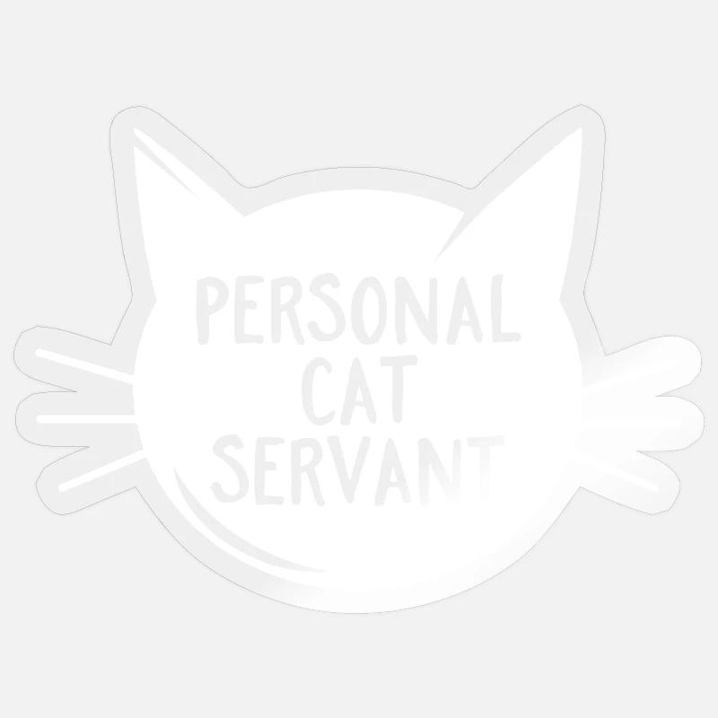 Personal Cat Servant - Sticker size S (10 x 10 cm) - transparent glossy